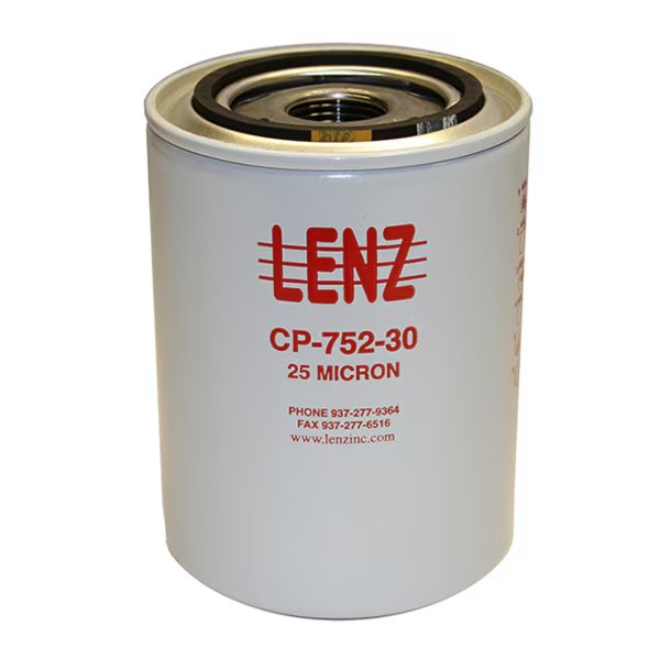 Replacement Elements: 10 Micron, 150 PSI, 55 GPM, 1 1/2”-16 UNF, Lenz, Mfr#: 221013
